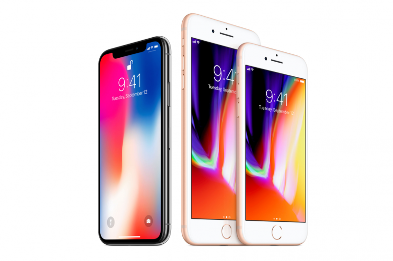 iPhone 8與iPhone X。(蘋果官網) iPhone 8與iPhone X。(蘋果官網)