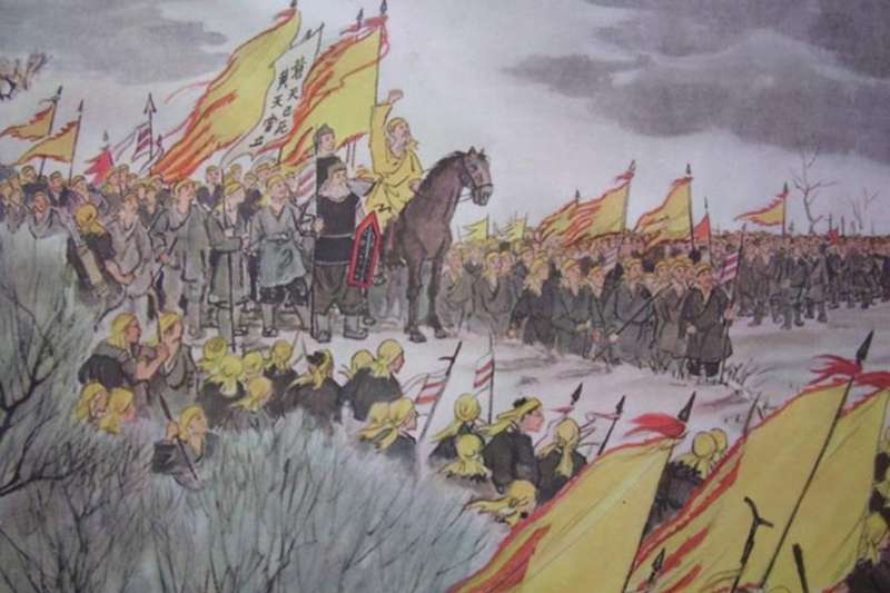 東漢末張角黃巾起義(取自搜狐) 東漢末張角黃巾起義(取自搜狐)