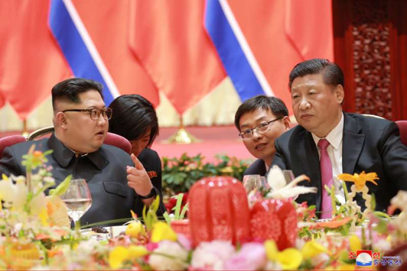 2018年5月,北韓最高領導人金正恩訪問中國大連,與習近平會談(朝中社) 2018年5月,北韓最高領導人金正恩訪問中國大連,與習近平會談(朝中社)