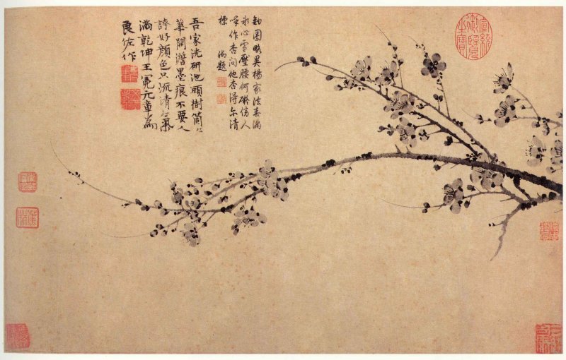墨梅圖。(取自藝術迷網http://fansart.com/article_1831/momeitu_wangmian.html) 墨梅圖。(取自藝術迷網http://fansart.com/article_1831/momeitu_wangmian.html)