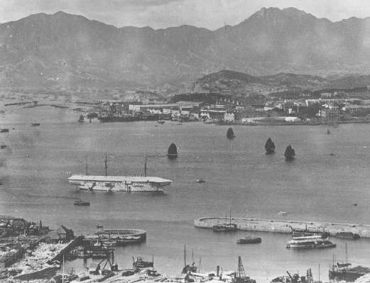 1905年停放添馬艦的港口。(wikipedia/Public Domain) 1905年停放添馬艦的港口。(wikipedia/Public Domain)