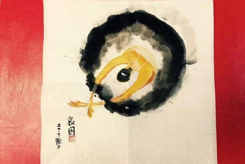 艾曉明水墨作品《哀囚》。(作者提供) 艾曉明水墨作品《哀囚》。(作者提供)