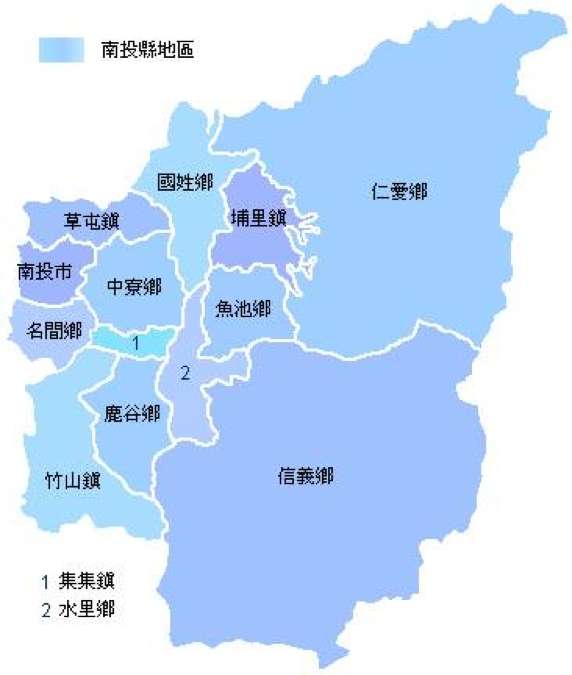 南投縣鄉鎮地圖。(圖/故事提供) 南投縣鄉鎮地圖。(圖/故事提供)