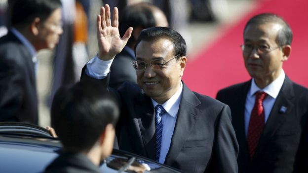中國總理李克強周六抵達首爾。這是李克強總理第四次訪韓。（BBC中文網）