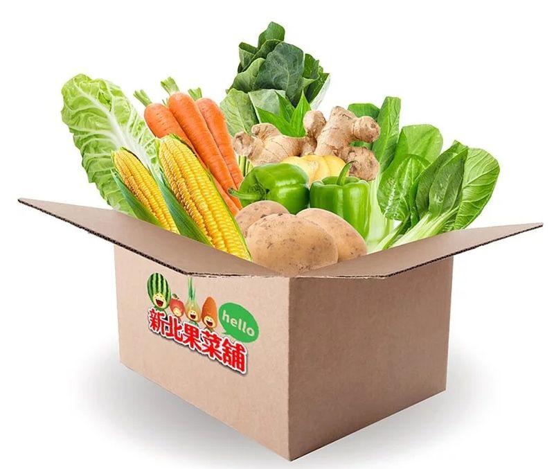 新北果菜公司的友善蔬果澎湃箱。(圖/新北市農業局提供)
