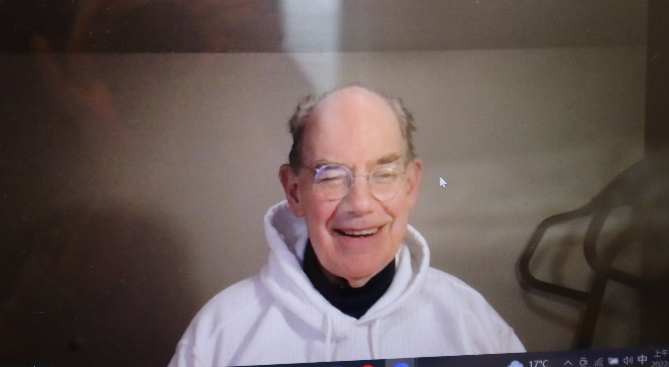 芝加哥大學政治系教授米爾斯海默（John J. Mearsheimer）透過視訊接受《風傳媒》專訪。（蔡娪嫣攝）