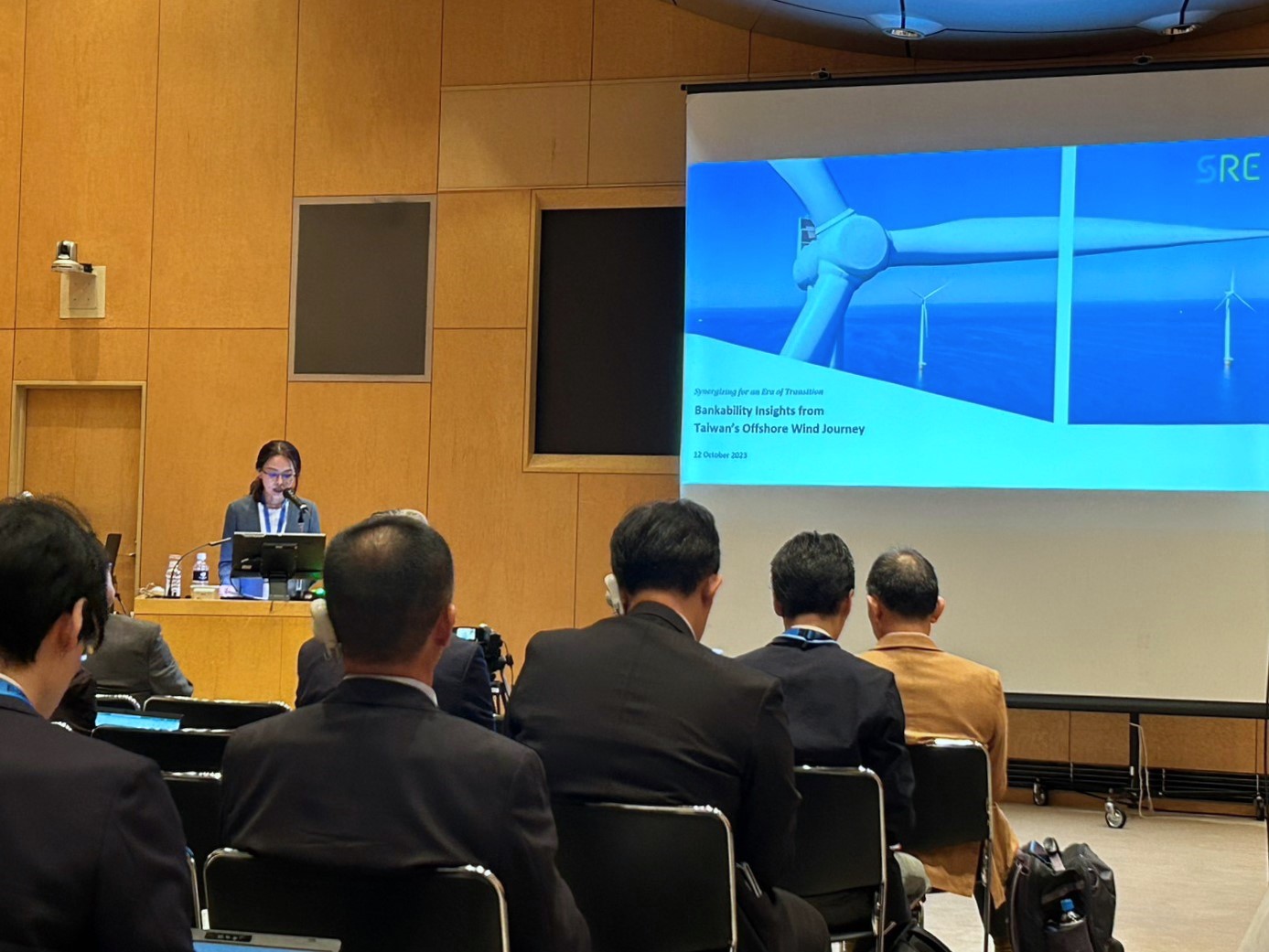 風睿能源（SRE）執行長蘇容儀擔任「2023全球離岸風電高峰會（GOWS-J）」座談會的演講嘉賓，期盼攜手區域夥伴緊密合作，共同推動亞太地區能源轉型。(圖/風睿能源提供)