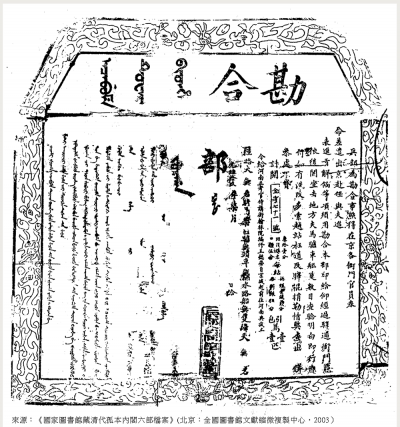 勘合──用來證明齎詔官的身份、取得旅途補給(光緒十九年七月)(圖/研之有物提供) 勘合──用來證明齎詔官的身份、取得旅途補給(光緒十九年七月)(圖/研之有物提供)