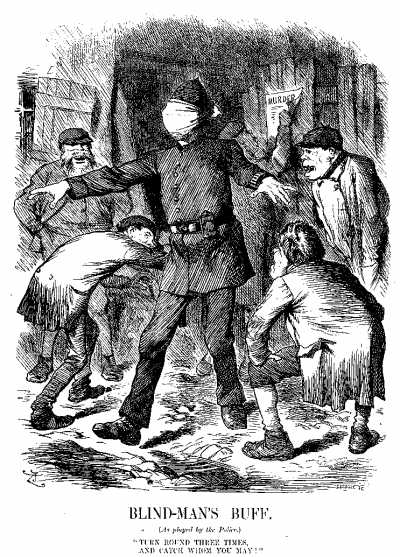 1888年9月22日,《Puck》雜誌刊登的漫畫批評警方辦事不力(Wikipedia/Public Domain) 1888年9月22日,《Puck》雜誌刊登的漫畫批評警方辦事不力(Wikipedia/Public Domain)