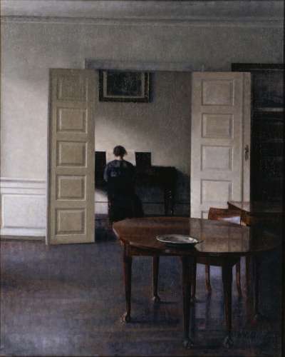 鋼琴前的艾達Interior with Ida Playing the Piano, 1910（圖/維基百科）