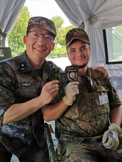 參加本次軍演的人民解放軍與聯邦國防軍軍官，猶如30年代中德軍事合作的重現。（聯邦國防軍，作者許劍虹提供）