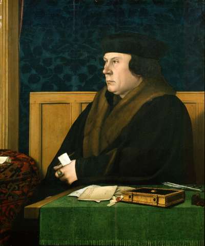 英國國王亨利八世的親信大臣克倫威爾(Thomas Cromwell),與安妮‧博林不合,疑似誣陷她外遇。(維基百科公有領域) 英國國王亨利八世的親信大臣克倫威爾(Thomas Cromwell),與安妮‧博林不合,疑似誣陷她外遇。(維基百科公有領域)