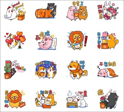 生活市集 ╳好胖家族_2022慶新年。(圖 / 翻攝自LINE貼圖小舖) 生活市集 ╳好胖家族_2022慶新年。(圖 / 翻攝自LINE貼圖小舖)