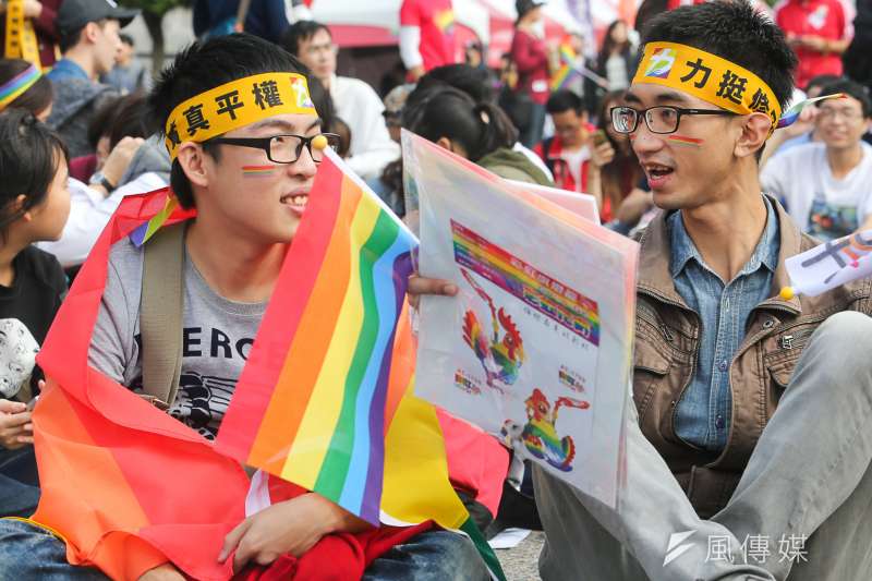 同性婚姻平權民法修正案目前在立法院司法委員會,總統蔡英文是否力挺,是該法能否三讀的關鍵。(資料照片,陳明仁攝)