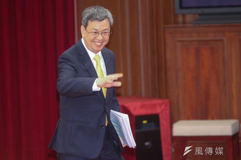 副總統陳建仁接受媒體專訪,談年金改革議題。(陳明仁攝)