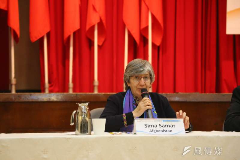 阿富汗獨立人權委員會主席薩瑪爾(Sima Samar)指出,國家人權委員會必須要獨立且多元。(石秀娟攝).jpg 阿富汗獨立人權委員會主席薩瑪爾(Sima Samar)指出,國家人權委員會必須要獨立且多元。(石秀娟攝).jpg