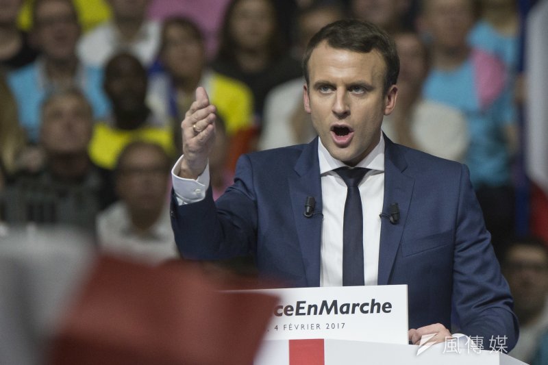 2017年法國總統大選,馬克宏(Emmanuel Macron)聲勢看漲(AP)