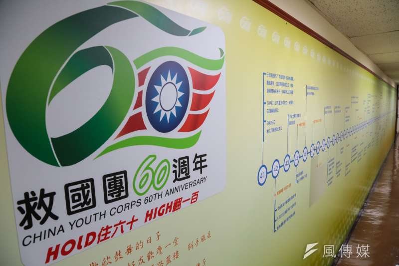 救國團總部長廊將由創團至101年的大事列成年表。(資料照片,顏麟宇攝)
