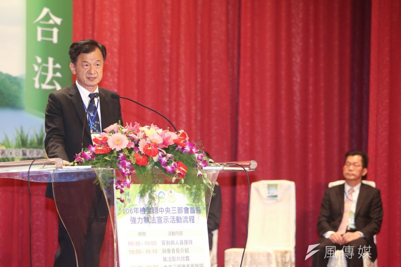 0170320檢警環首長及幹員們齊聚. 打擊環保犯罪捍衛環境.法務部長邱太三出席. (陳明仁攝) 0170320檢警環首長及幹員們齊聚. 打擊環保犯罪捍衛環境.法務部長邱太三出席. (陳明仁攝)
