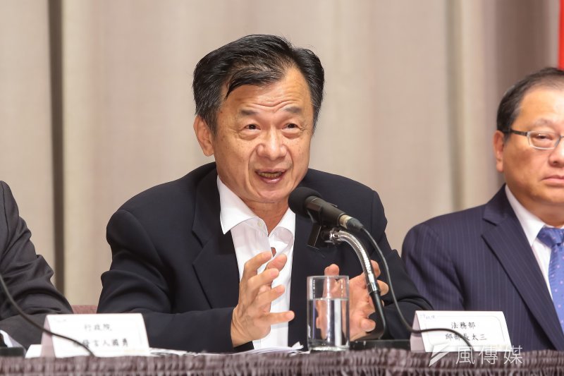 20170511-法務部長邱太三11日於院會後出席會後記者會。(顏麟宇攝) 20170511-法務部長邱太三11日於院會後出席會後記者會。(顏麟宇攝)