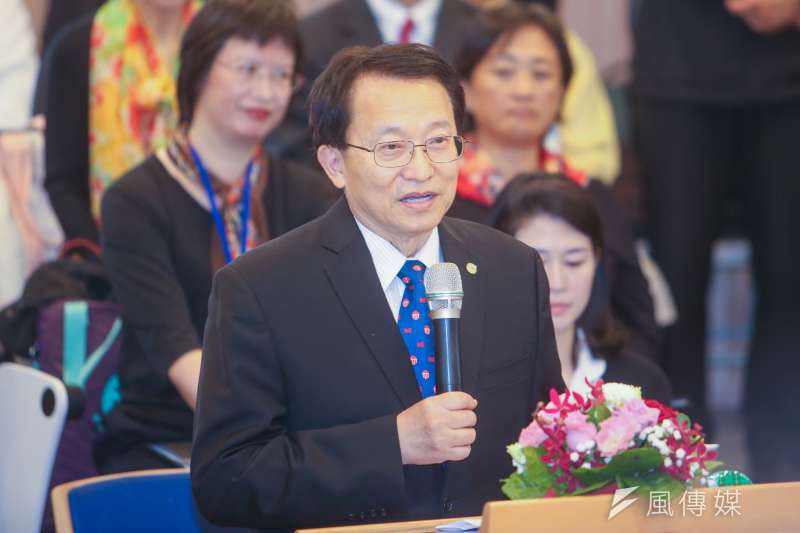 交大校長張懋中,出席台灣大學「次震宇宙館」完工典禮。(陳明仁攝) 交大校長張懋中,出席台灣大學「次震宇宙館」完工典禮。(陳明仁攝)