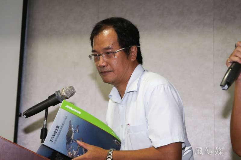 中興大學工學院副院長莊秉潔,出席20180911-綠色和平「不可承受之重—深澳燃煤電廠健康衝擊評估」記者會。(陳明仁攝) 中興大學工學院副院長莊秉潔,出席20180911-綠色和平「不可承受之重—深澳燃煤電廠健康衝擊評估」記者會。(陳明仁攝)