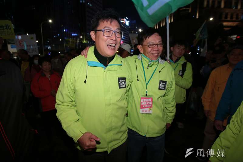 20181123-姚文智、姚人多23日出席民進黨台北市長候選人姚文智「國家首都勝選之夜」晚會。(顏麟宇攝) 20181123-姚文智、姚人多23日出席民進黨台北市長候選人姚文智「國家首都勝選之夜」晚會。(顏麟宇攝)