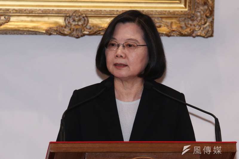 20190102-蔡英文總統於總統府回應習近平發表談話。(蔡親傑攝) 20190102-蔡英文總統於總統府回應習近平發表談話。(蔡親傑攝)