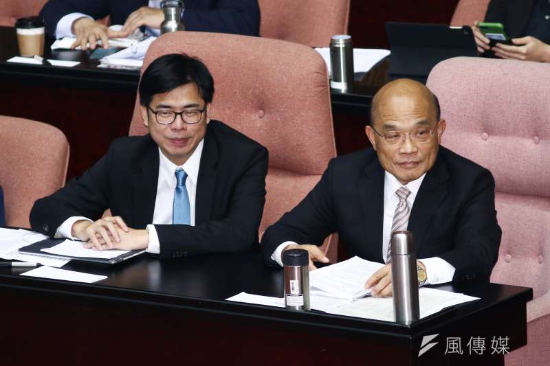 20190222-行政院長蘇貞昌(右)、副院長陳其邁(左)22日出席立院備詢。(蔡親傑攝) 20190222-行政院長蘇貞昌(右)、副院長陳其邁(左)22日出席立院備詢。(蔡親傑攝)
