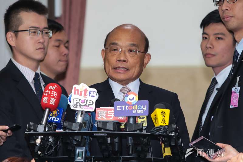 行政院今通過海外資金匯回專法草案,包括防炒房條款,另台商匯回資金後若未實質投資,5年後將獲得真正「大赦」,不被限制資金用途。圖中為行政院長蘇貞昌。(資料照,顏麟宇攝)