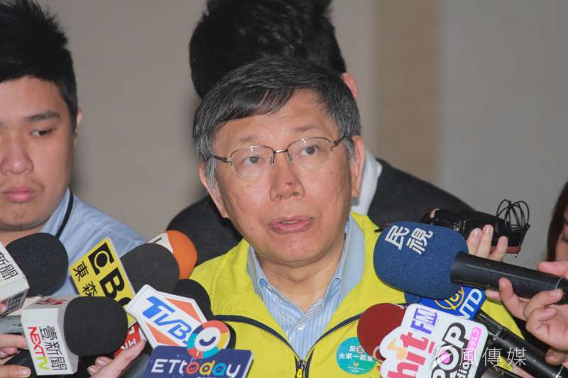 20190402-台北市長柯文哲2日上午在市府內簡短接受媒體聯訪。(方炳超攝) 20190402-台北市長柯文哲2日上午在市府內簡短接受媒體聯訪。(方炳超攝)