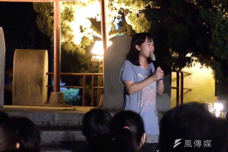 20190614-台大反送中之夜,台大法律系系學會長黃脩閔。(謝孟穎攝) 20190614-台大反送中之夜,台大法律系系學會長黃脩閔。(謝孟穎攝)