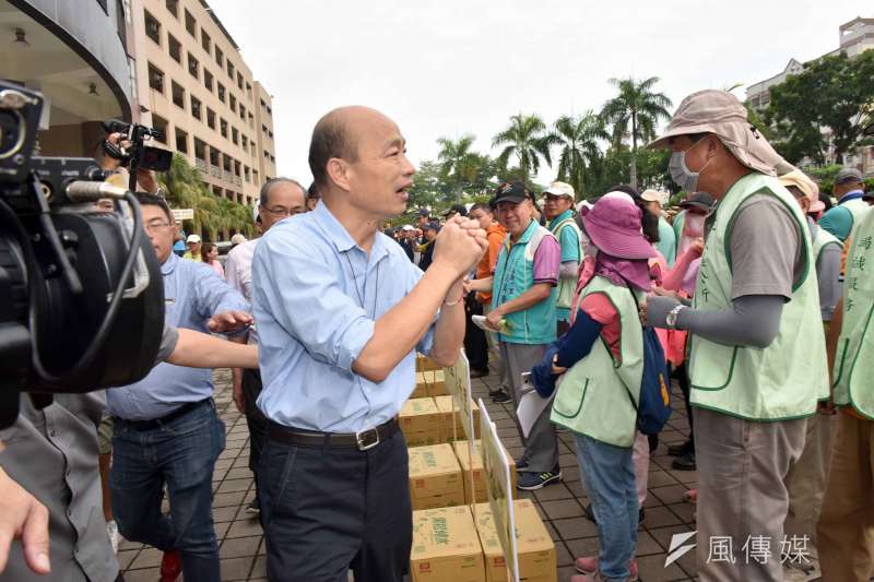 高雄市長韓國瑜說，防疫視同作戰，大家防治措施務必落實，共同打擊登革熱。（圖／徐炳文攝）