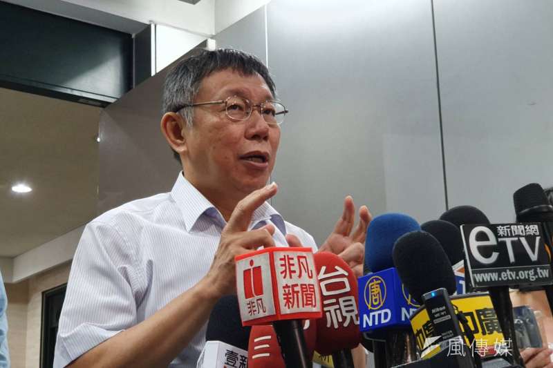 20190726-台北市長柯文哲26日上午在台北市政府接受訪問。（方炳超攝）