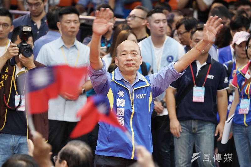 20190728-國民黨全代會，高雄市長韓國瑜發表演說。（盧逸峰攝）