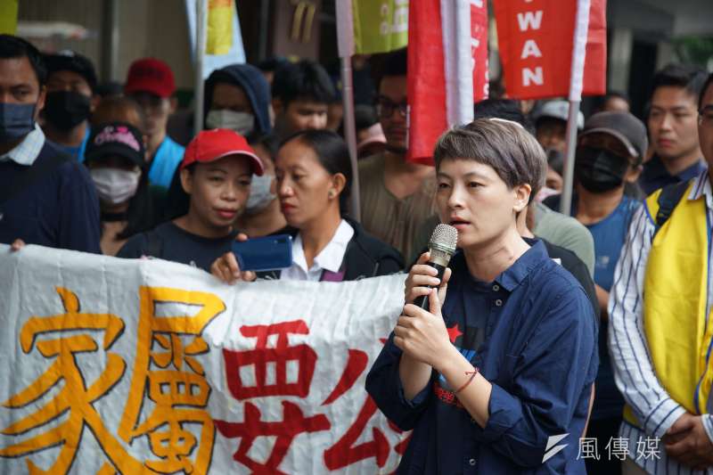 20190916-台灣移工聯盟「職災是人禍，家屬要公道 」記者會，陳秀蓮發言。（盧逸峰攝）