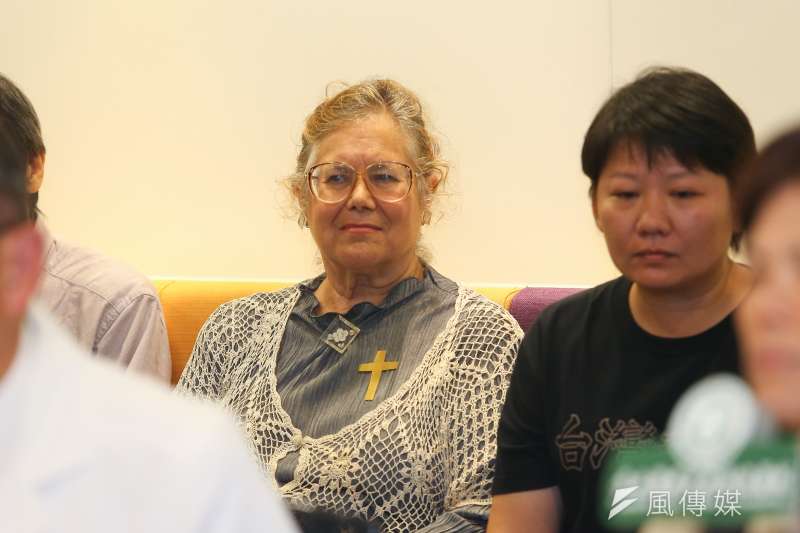 20190921-施民德前妻艾琳達21日出席史明教育基金會記者會。(顏麟宇攝) 20190921-施民德前妻艾琳達21日出席史明教育基金會記者會。(顏麟宇攝)