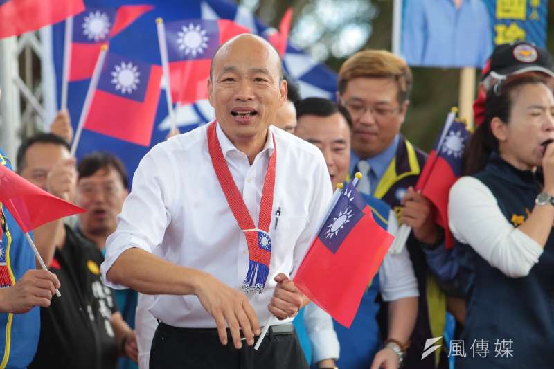 日前資深媒體人趙少康在主持網路節目時，遭民眾留言指責趙弄壞國民黨總統參選人韓國瑜（見圖）的選情，引發趙少康不滿。（資料照，顏麟宇攝）