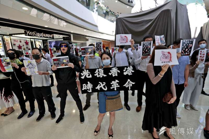 香港的反送中抗議。（美聯社）