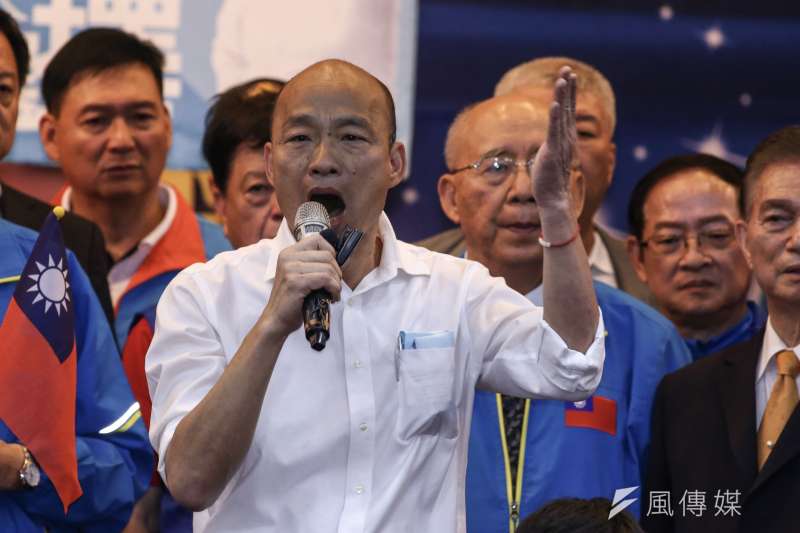 20191108-國民黨總統參選人韓國瑜參加「全國公教軍警消力挺韓國瑜暨黨籍立委」團結大會。(陳品佑攝) 20191108-國民黨總統參選人韓國瑜參加「全國公教軍警消力挺韓國瑜暨黨籍立委」團結大會。(陳品佑攝)