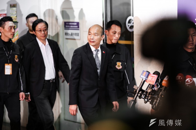 20191218-國民黨總統候選人韓國瑜18日出席第一場總統候選人電視政見發表會。(簡必丞攝) 20191218-國民黨總統候選人韓國瑜18日出席第一場總統候選人電視政見發表會。(簡必丞攝)
