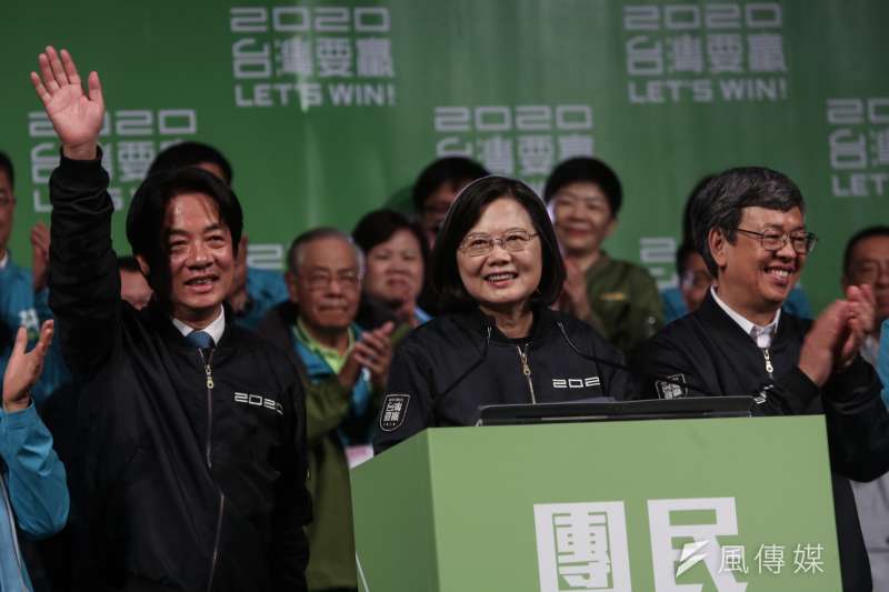 20200111-民進黨黨部開票之夜,總統蔡英文成功連任。(簡必丞攝) 20200111-民進黨黨部開票之夜,總統蔡英文成功連任。(簡必丞攝)