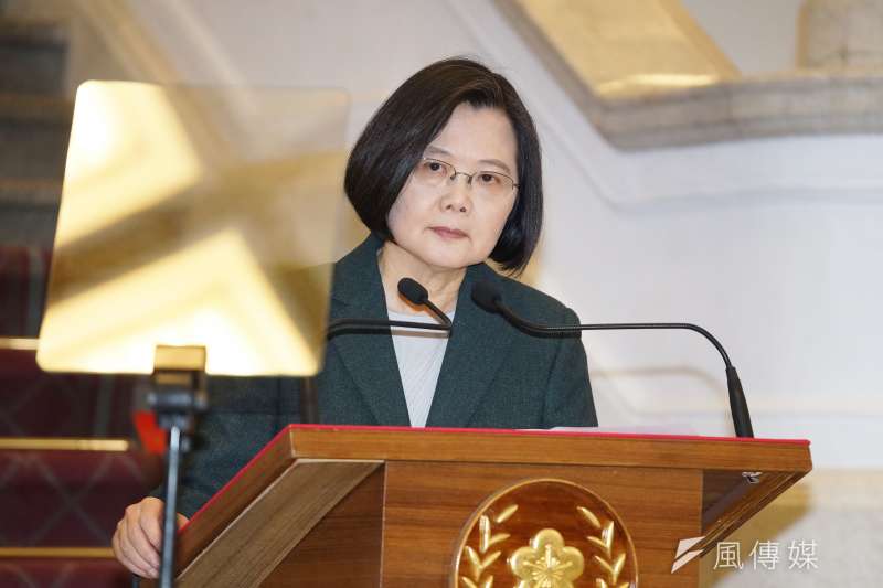 20200319-總統蔡英文19日於總統府內發表談話。(盧逸峰攝) 20200319-總統蔡英文19日於總統府內發表談話。(盧逸峰攝)
