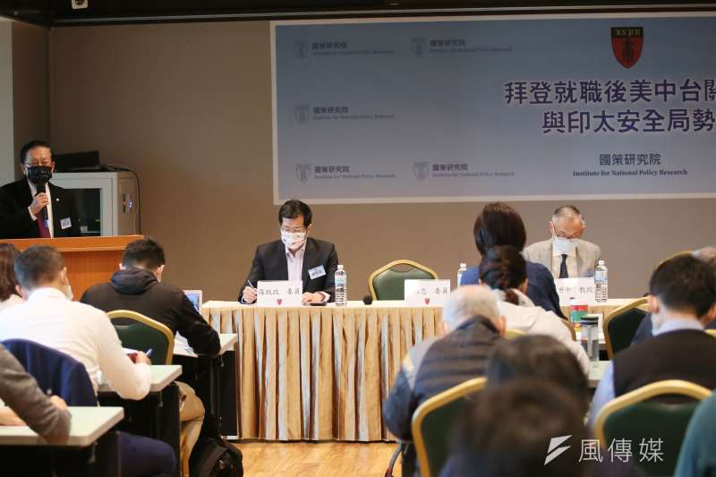20210121-國策研究院21日舉行「拜登就職後美中台關係 與印太安全局勢」座談會。(柯承惠攝) 20210121-國策研究院21日舉行「拜登就職後美中台關係 與印太安全局勢」座談會。(柯承惠攝)