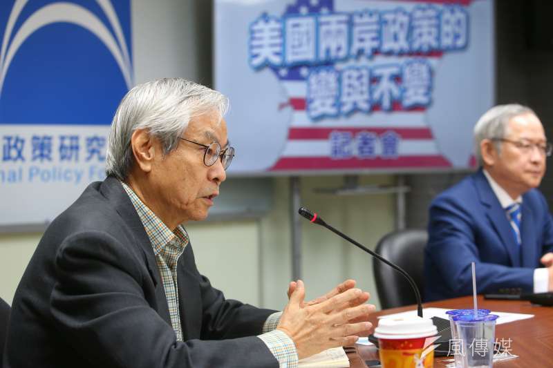 20210122-前國安會諮詢委員邱坤玄22日召開「美國兩岸政策的變與不變」記者會。（顏麟宇攝）