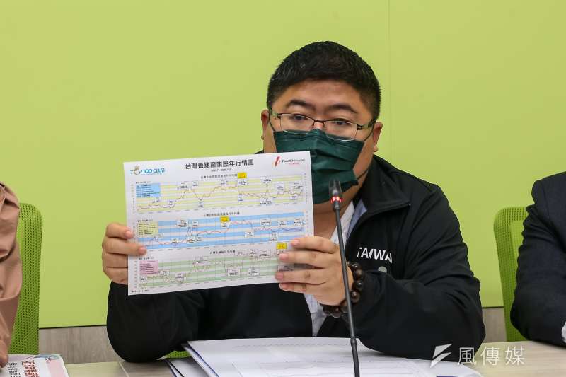 20210126-民進黨立委蔡易餘26日召開「疫情因素飼料原料漲,穩定豬價應超前部署」記者會。(顏麟宇攝) 20210126-民進黨立委蔡易餘26日召開「疫情因素飼料原料漲,穩定豬價應超前部署」記者會。(顏麟宇攝)