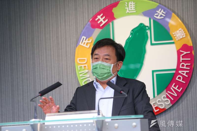 20210505-民進黨秘書長林錫耀5日出席民進黨中常會會後記者會。(顏麟宇攝) 20210505-民進黨秘書長林錫耀5日出席民進黨中常會會後記者會。(顏麟宇攝)