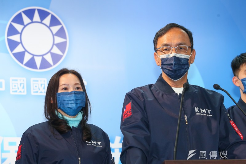 20211218-國民黨主席朱立倫18日針對公投結果發表談話。(顏麟宇攝) 20211218-國民黨主席朱立倫18日針對公投結果發表談話。(顏麟宇攝)