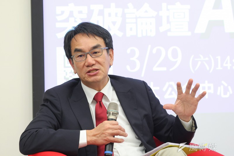 20250329-デジタル発展部次長・林宜敬氏が29日、「AI米中覇権争い、台湾の突破口」2025突破フォーラムに出席。（顏麟宇撮影）