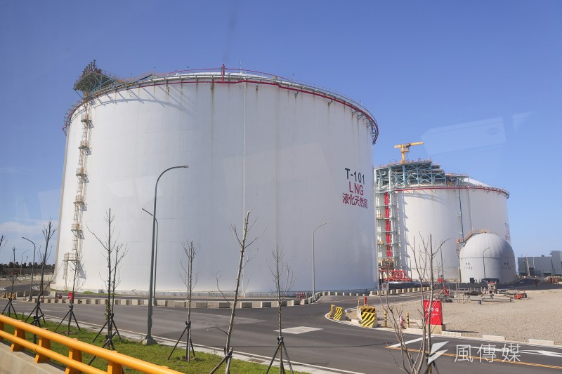 20250516-中油觀塘液化天然氣接收站（三接）液化天然氣儲存槽。（顏麟宇攝）